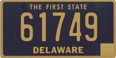 DE license plate 61749