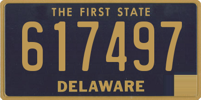 DE license plate 617497