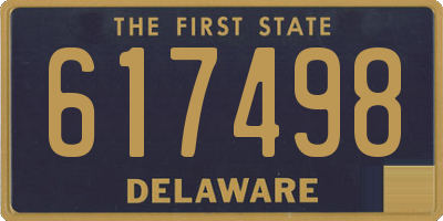 DE license plate 617498