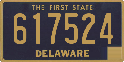 DE license plate 617524