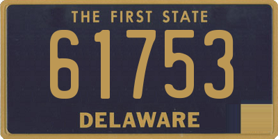 DE license plate 61753