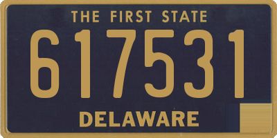 DE license plate 617531