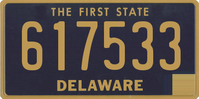 DE license plate 617533
