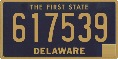 DE license plate 617539