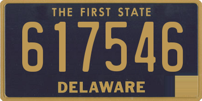 DE license plate 617546