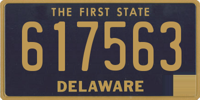 DE license plate 617563