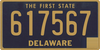 DE license plate 617567