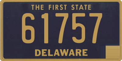 DE license plate 61757