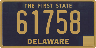 DE license plate 61758