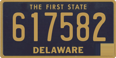 DE license plate 617582