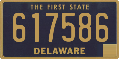 DE license plate 617586