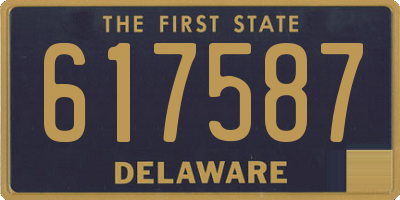 DE license plate 617587