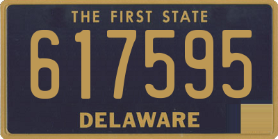 DE license plate 617595