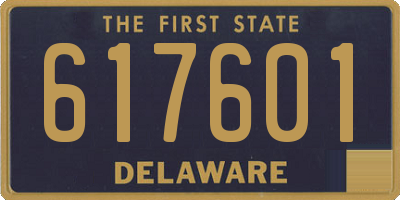 DE license plate 617601