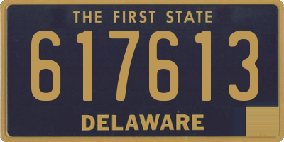 DE license plate 617613
