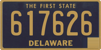 DE license plate 617626