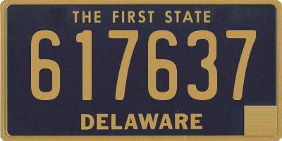 DE license plate 617637