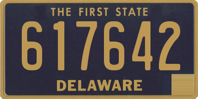 DE license plate 617642