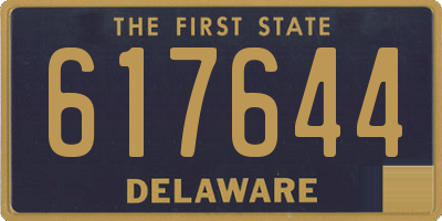 DE license plate 617644