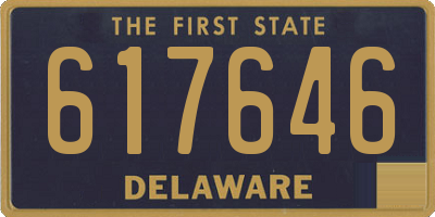 DE license plate 617646