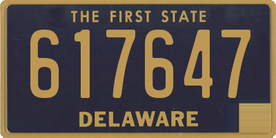 DE license plate 617647
