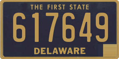 DE license plate 617649