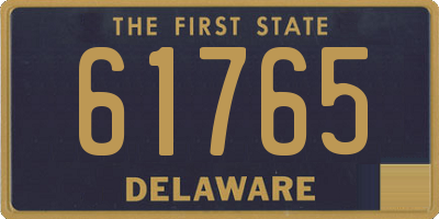 DE license plate 61765