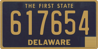 DE license plate 617654