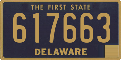 DE license plate 617663