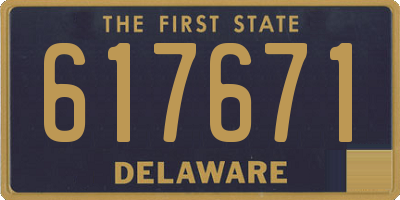 DE license plate 617671
