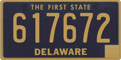 DE license plate 617672