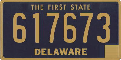 DE license plate 617673