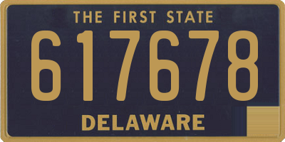 DE license plate 617678