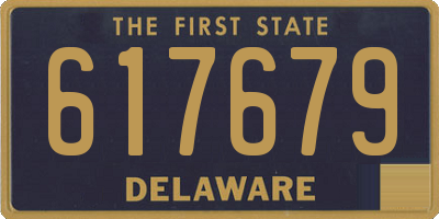 DE license plate 617679