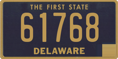 DE license plate 61768