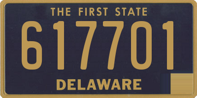 DE license plate 617701