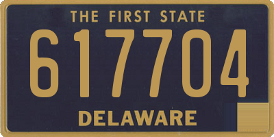 DE license plate 617704