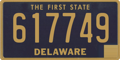 DE license plate 617749