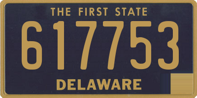 DE license plate 617753