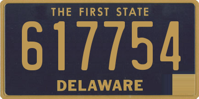 DE license plate 617754