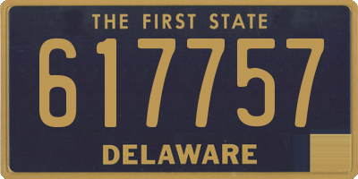 DE license plate 617757