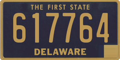 DE license plate 617764