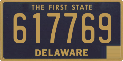 DE license plate 617769