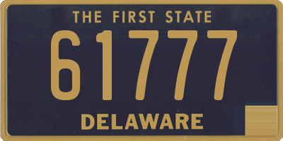 DE license plate 61777