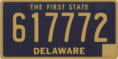 DE license plate 617772