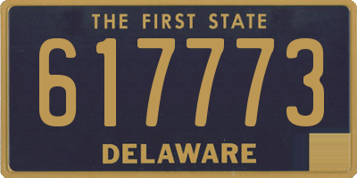 DE license plate 617773