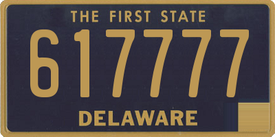 DE license plate 617777