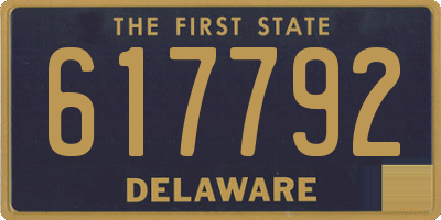 DE license plate 617792
