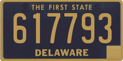 DE license plate 617793