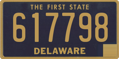 DE license plate 617798